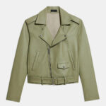 women's sheepskin leather biker jacket