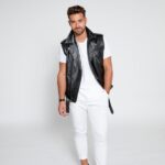 Men Biker Leather Vest