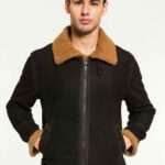 Men Aviator Toffee Shearling Jacket