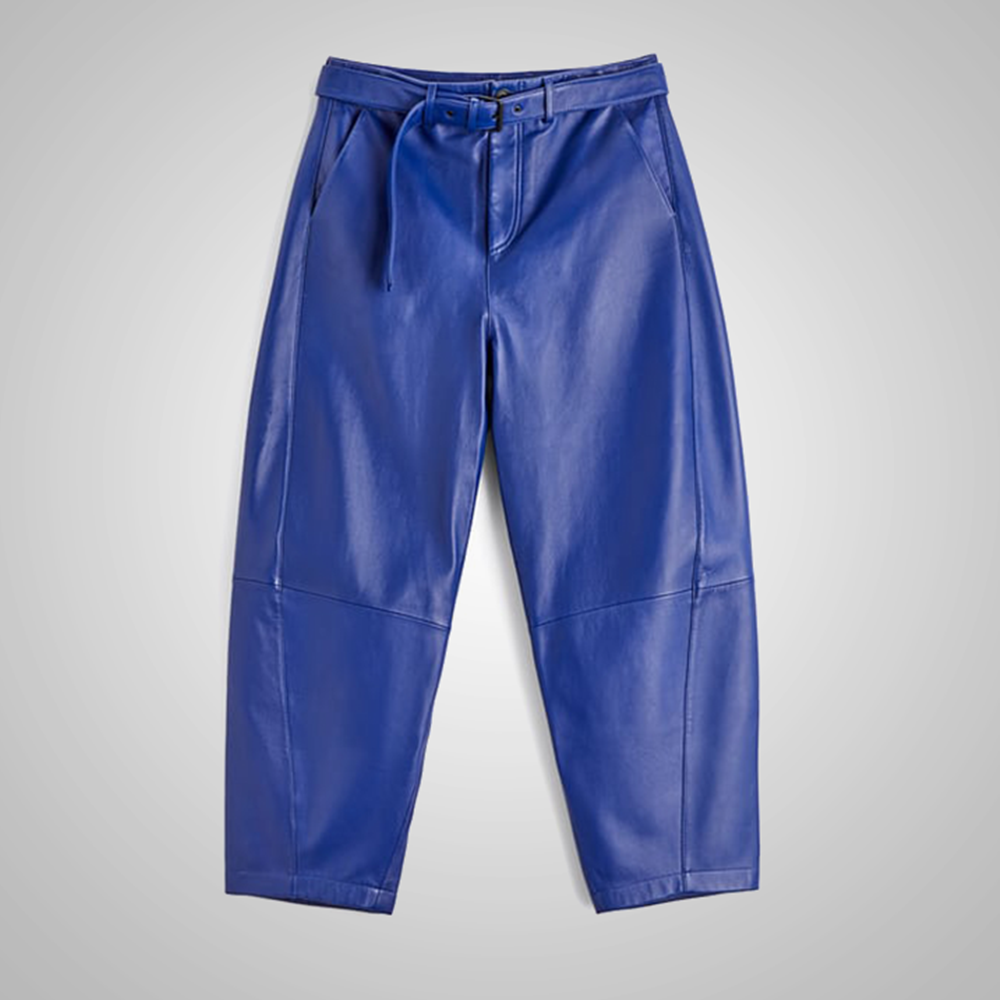 1_95eb9a19-ac40-4e0a-81f2-b11176b7d1db.png Blue Mens Sheep Skin Leather Real Biker Pants - Image 1