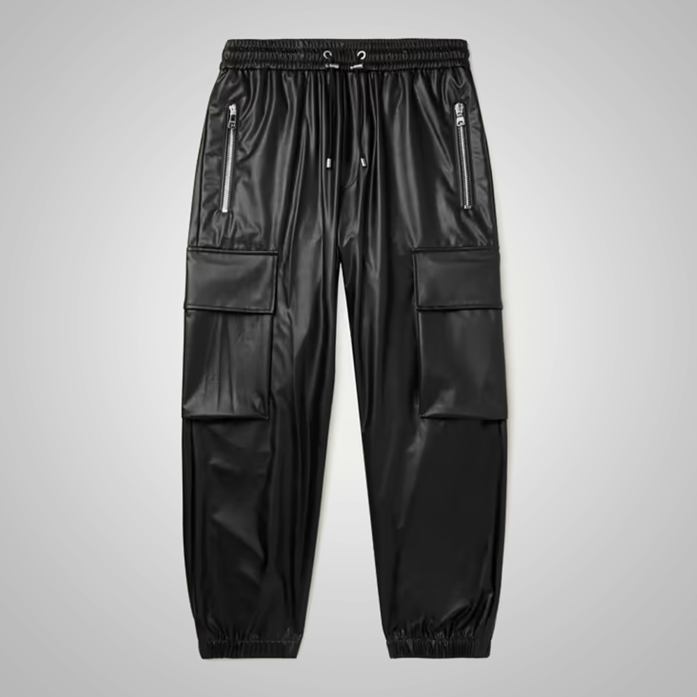 1_d1efa861-b311-4c07-b3c1-8b6475e3f89f.png Black leather Sheep skin skinny leather jeans pant - Image 1