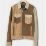 Men’s Suede Leather Biker Shirt Jeans Style Jacket - Image 2