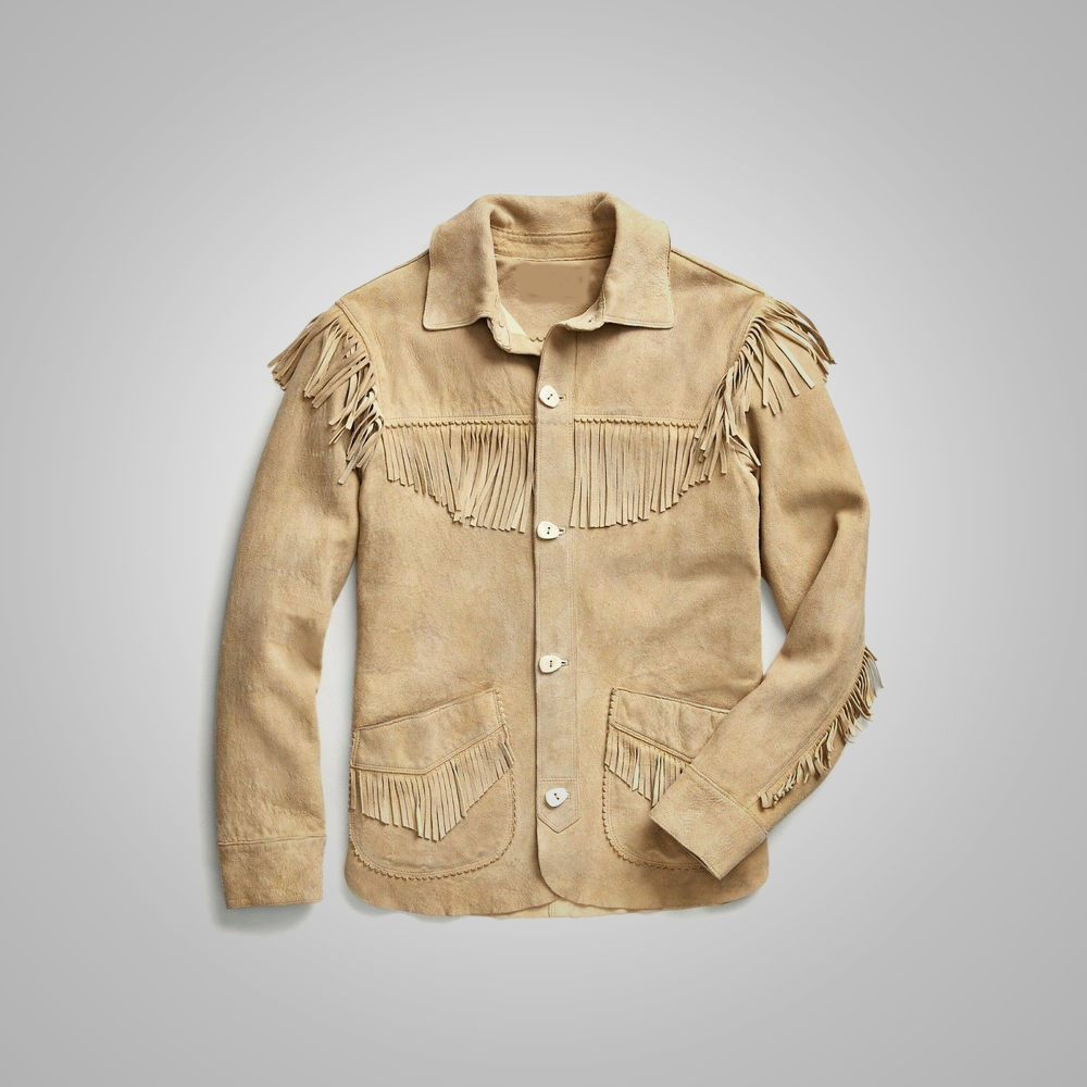 1_f422fcd5-7d0f-4f1b-9d72-361f4f96e8a9-1.png Mens Brown Western Suede Leather Jacket With Beads Fringes - Image 1