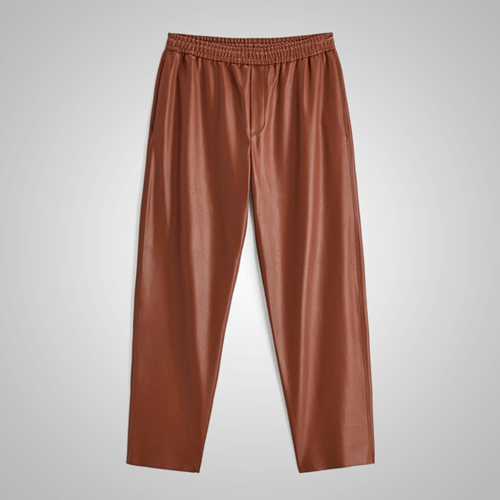 1_f69bee2f-83eb-416e-9bd1-10cc39d27238.png Mens Brown Leather Moto Real Sheep Skin Leather Biker pant - Image 1
