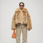 Womens Brown Winter New Shearling Leather Jacket