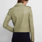 women's sheepskin leather biker jacket - Image 2