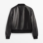 Women's RAF Aviator Sheepskin Shearling Bomber Leather Jacket - Image 2