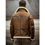 Men 2022 B6 RAF Flight Shearling Sheepskin Leather Jacket - Image 2