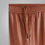 Mens Brown Leather Moto Real Sheep Skin Leather Biker pant - Image 2