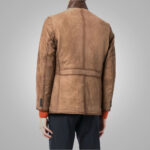 Mens Brown Suede Leather Blazer - Image 2