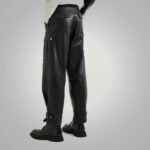 Mens New Real Black Fashion Leather Pant - Image 2