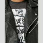 Cimarron Black Motorcycle Leather Jacket - Image 2