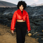 Women Red  Pilot Aviator Flight  B3 Bomber Faux Fur Shearling Real Sheepskin Leather Jacket - Image 2
