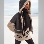 Womens Aviator Bomber Leather Jacket With Fur - Image 2