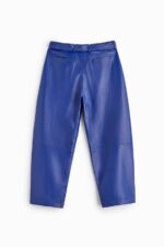 Blue Mens Sheep Skin Leather Real Biker Pants - Image 3