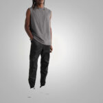 Mens New Style Black Sheep Skin Leather Pant - Image 3