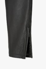Black Mens Leather Real Sheep Skin Leather Biker Pant - Image 3