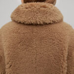 Womens Brown Fur Shearling Leather Jacket - Image 3