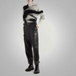 Mens New Real Black Fashion Leather Pant - Image 3