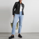 Women's Smooth Simple Buttery Soft Black Leather Shirt - Image 2