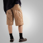 New Camel Mens Leather Shorts - Image 4