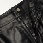 Mens New Real Black Fashion Leather Pant - Image 4