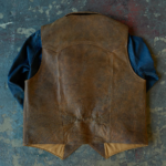 Brown Mens Sheepskin Leather Cowboy Vest - Image 4