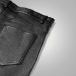 Mens Black Real Sheep Skin Fashion Leather Pant - Image 4