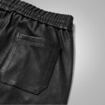 Mens New Style Black Sheep Skin Leather Pant - Image 4