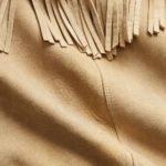 Mens Brown Western Suede Leather Jacket With Beads Fringes - Image 4
