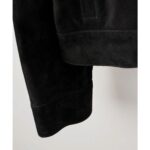Black Men’s Suede Leather Jacket  Shirt Jeans Style - Image 3