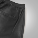 Mens Black Biker Leather Sheep Skin Pant - Image 4