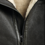 Women B3 Flying RAF Aviator Real Fur Leather Bomber Jacket - Image 4