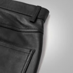 Mens Real Black Sheep Skin Fashion Leather Jeans Pant - Image 4