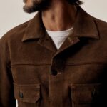 Men’s Suedu Leather  Bomber Jacket - Image 4