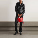 Women's Black Supple Feel Soft Slim Leather Shirt - Image 4