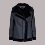 LAUREN FAUX FUR SHEARLING BIKER JACKET