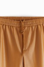 Brown Mens Leather Biker Real Sheep Skin Pant - Image 5