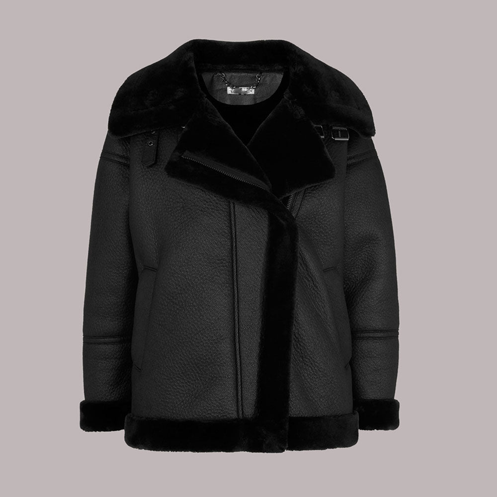 5_7464d1d1-6f54-46e0-a9e2-45777e3ae0a4.jpg LAUREN FAUX FUR SHEARLING BIKER JACKET - Image 1