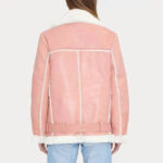 WOMEN’S ROSE BLOSSOM SHEARLING LEATHER JACKECT - Image 2
