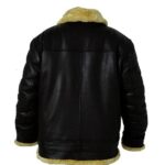 Aviator Men’s Black Leather Jacket - Image 4