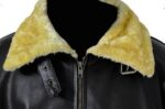 Aviator Men’s Black Leather Jacket - Image 3