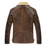 Aquaman Jason Momoa Justice League 2017 Movie Brown Leather Fur Coat - Image 2