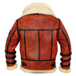 Aviator Sheepskin RAF Mens B6 Waxed Bomber Shearling Two Tone Style Leather Jacket - Image 2