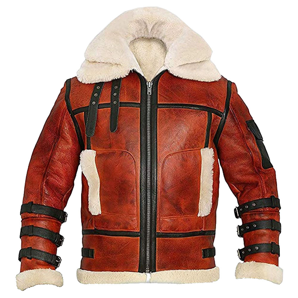 Aviator-Sheepskin-RAF-Mens-B6-Waxed-Bomber-Shearling-Two-Tone-Style-Leather-Jacket-min.jpg Aviator Sheepskin RAF Mens B6 Waxed Bomber Shearling Two Tone Style Leather Jacket - Image 1