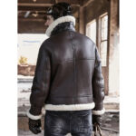 Classic B3 Sheepskin Bomber Shearling Leather Jacket - Image 2