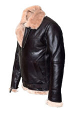 B3 Shearling Aviator Bomber Jacket - Image 2