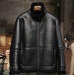 B3 RAF Aviator Sheepskin Shearling Leather Jacket - Image 2