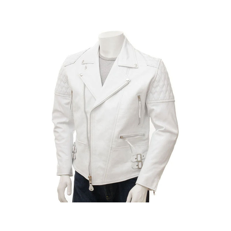 Biker-Leather-Jacket-1_df32b715-1a15-456c-b88b-3ca780a25326.jpg Mens White Leather Biker Jacket - Image 1