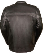 Men's Black Sports Scooter Crossover Riding Biker Leather Jacket - Image 2
